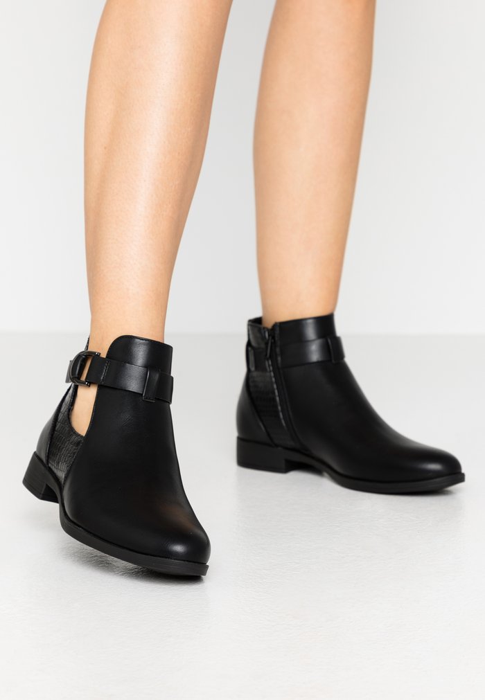 Bottines Anna Field Plates Zip UP Noir Femme | GIZ-6087284